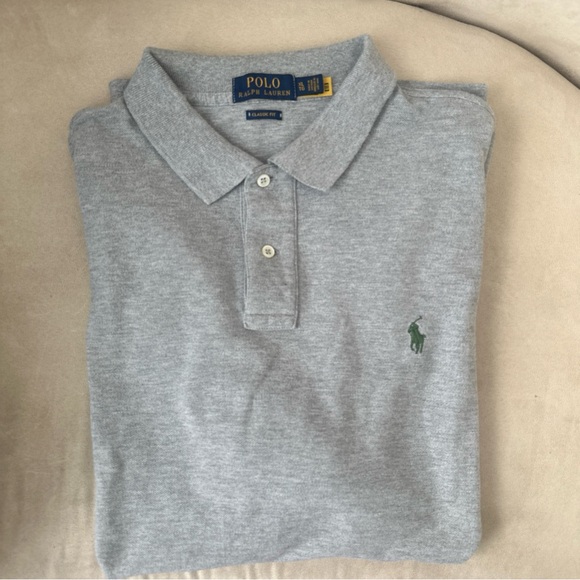 Polo Ralph Lauren Other - Polo Ralph Lauren‎ Iconic Mesh Polo Shirt Mens XL TG, 100% Cotton, Gray
